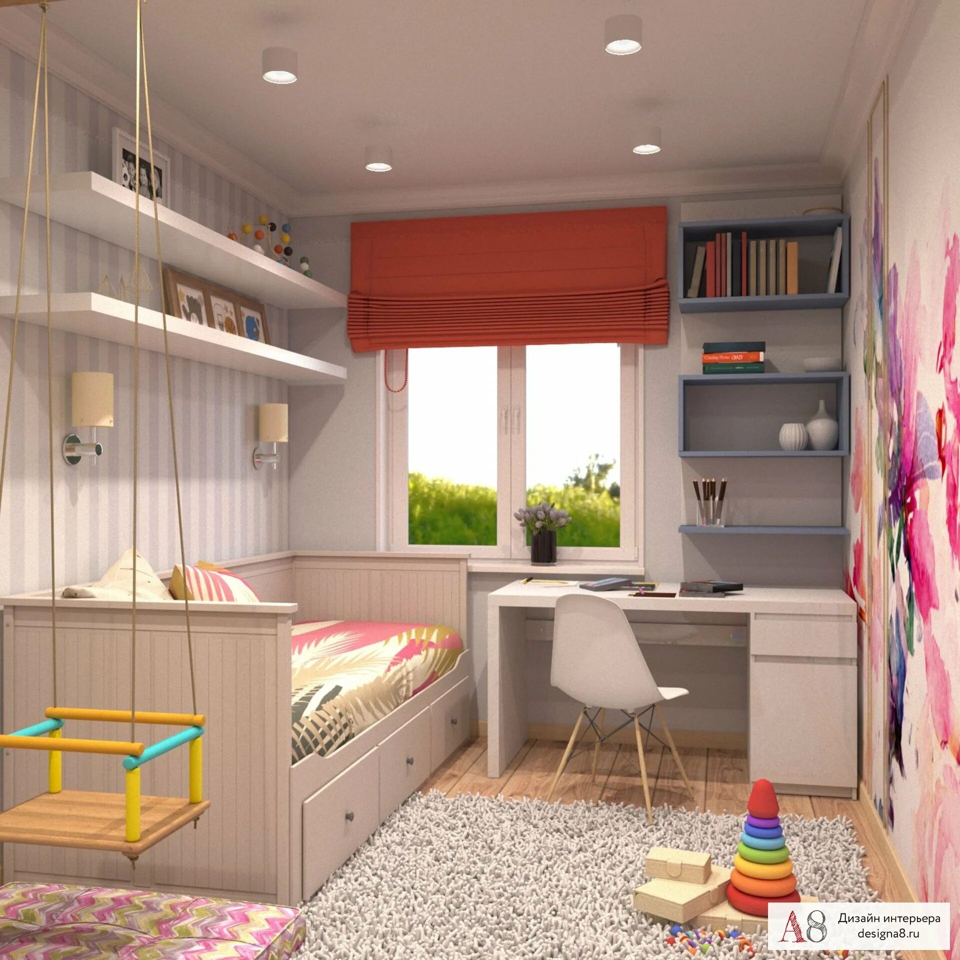 Квадратная детская комната для девочки. Детская комната 2 на 4. Интерьер комнаты для 2 детей разного пола. Узкая комната для двоих мальчиков. 5 на 3.