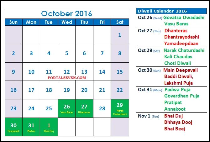 6 октябрь 2016. Двадаши календарь.