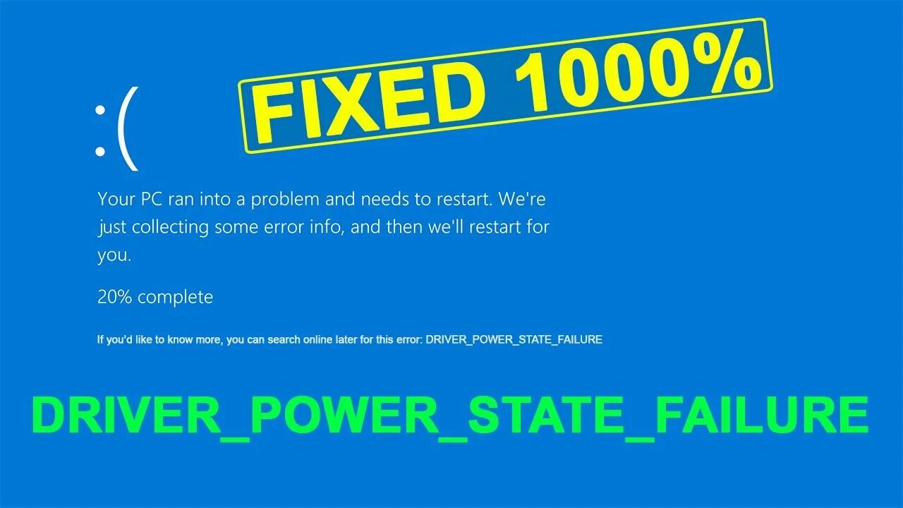 Driver power state failure windows