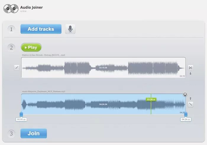 Сведения треков онлайн. Сведения треков онлайн. Аудио сервис. Audio joiner. Audio converter joiner.