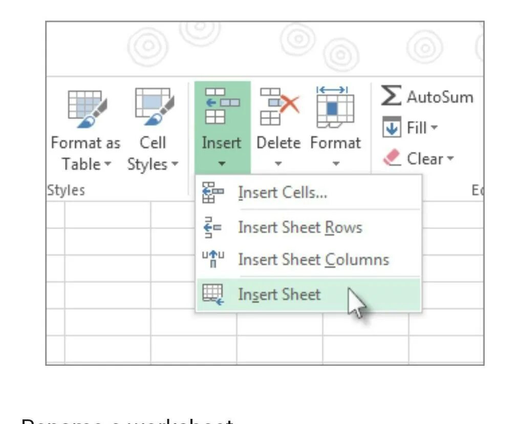 Insert cells