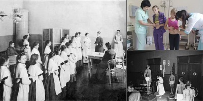 детский медосмотр ретро