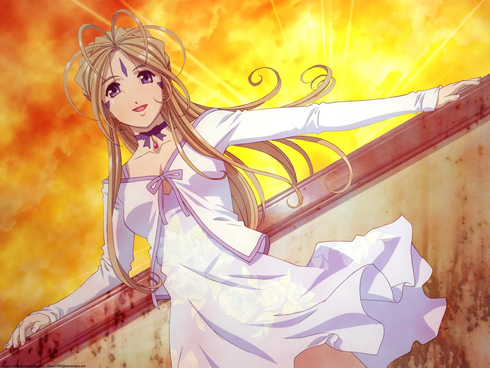 Верданди. Верданди и Кеичи. Верданди богиня. Belldandy.