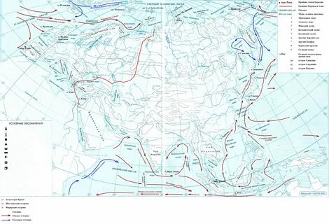 Равнины и горы евразии на контурной карте