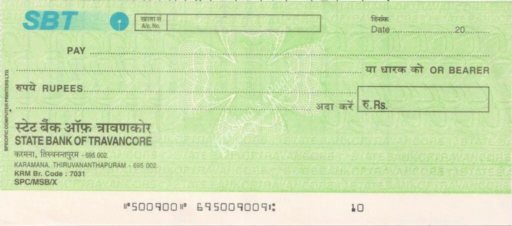 India check. State bank of travancore. for state bank of india печать. indian cheque. state bank of india выписка.