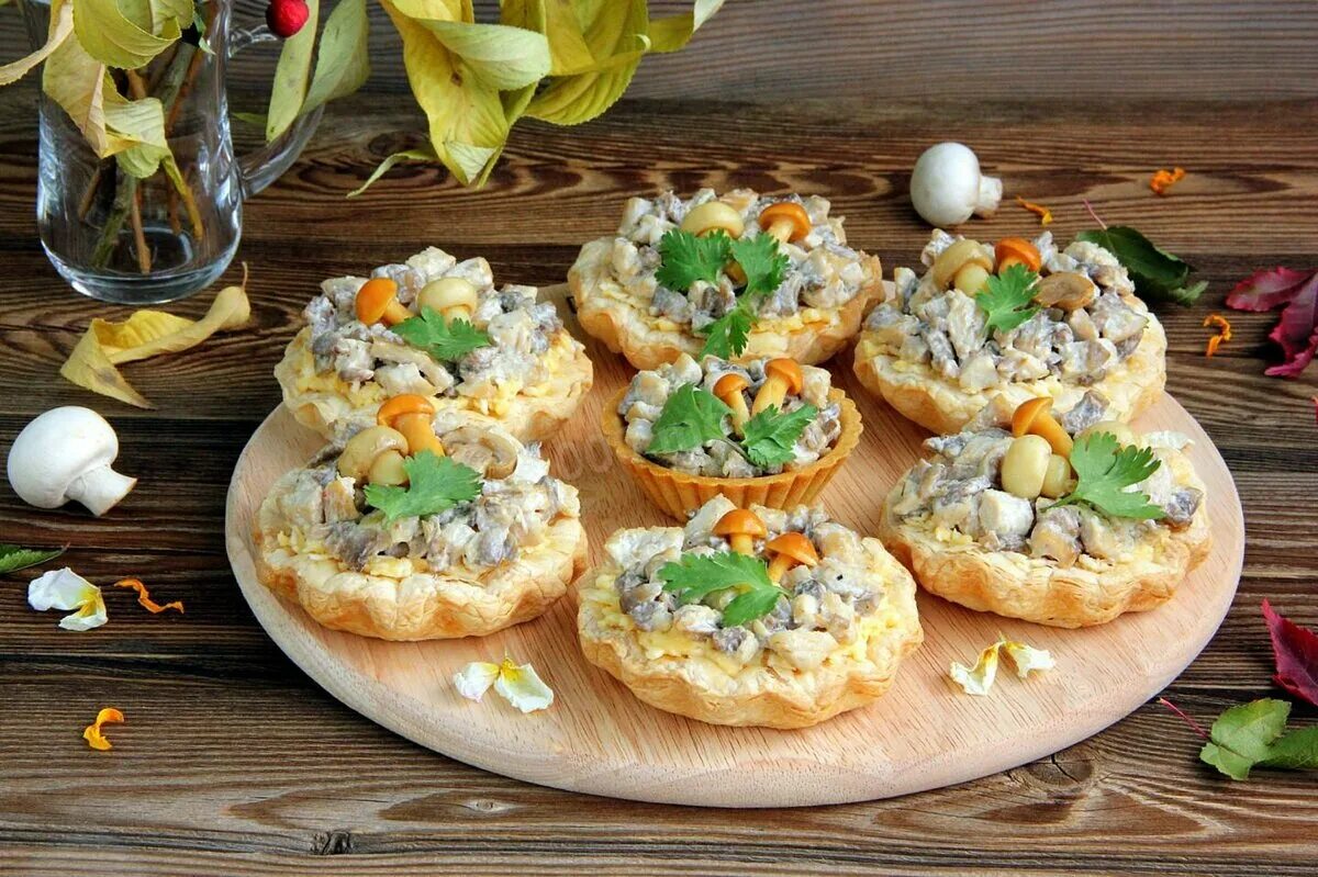 Начинка для тарталеток с курицей и сыром