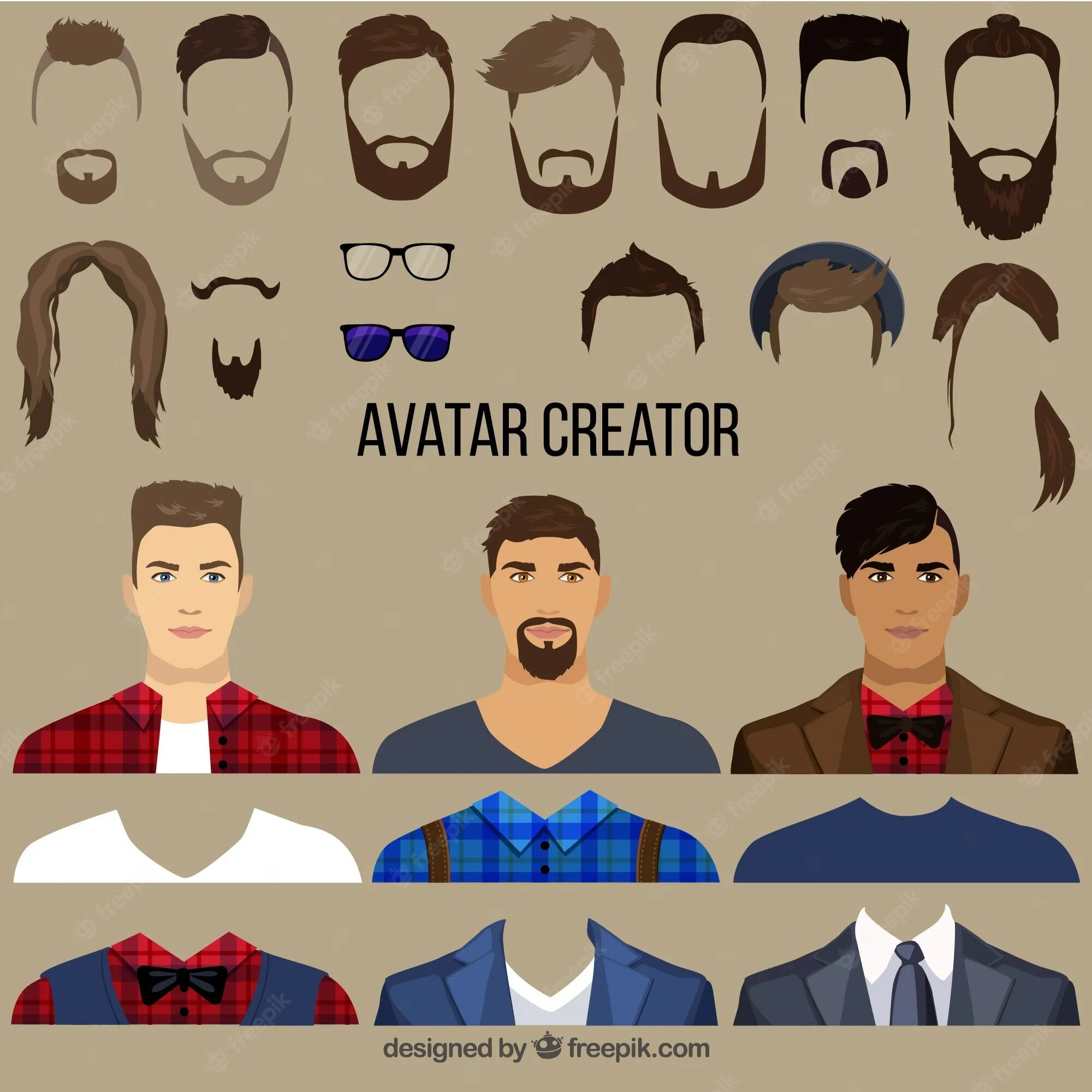 Create avatar. Avatar creator. free avatar creator. мужской аватар лицо всех цветов. male avatar flat.