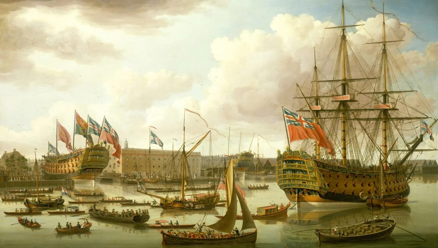 Торговый флот Великобритании 20 век. Британский флот 18 века. Роял Джордж корабль. Испания флот 19 век.