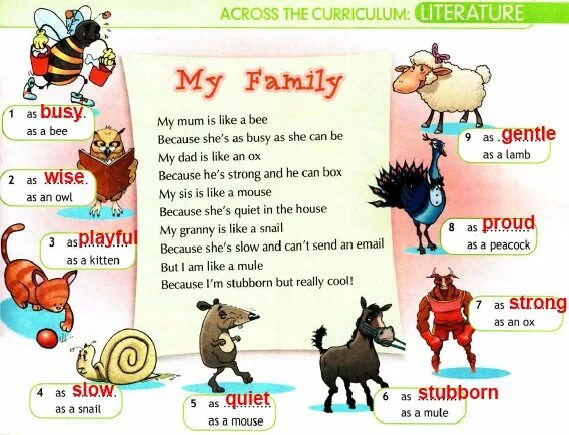 My mum is like a bee because. Стих по английскому языку 5 класс. Стих my mum is like a Bee. Стихотворение на английском my Family. Английский язык 5 класс учебник стих.