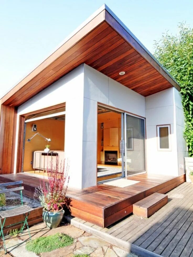 Maison conteneur de design moderne, piscine hors sol et rocaille Melbourne house