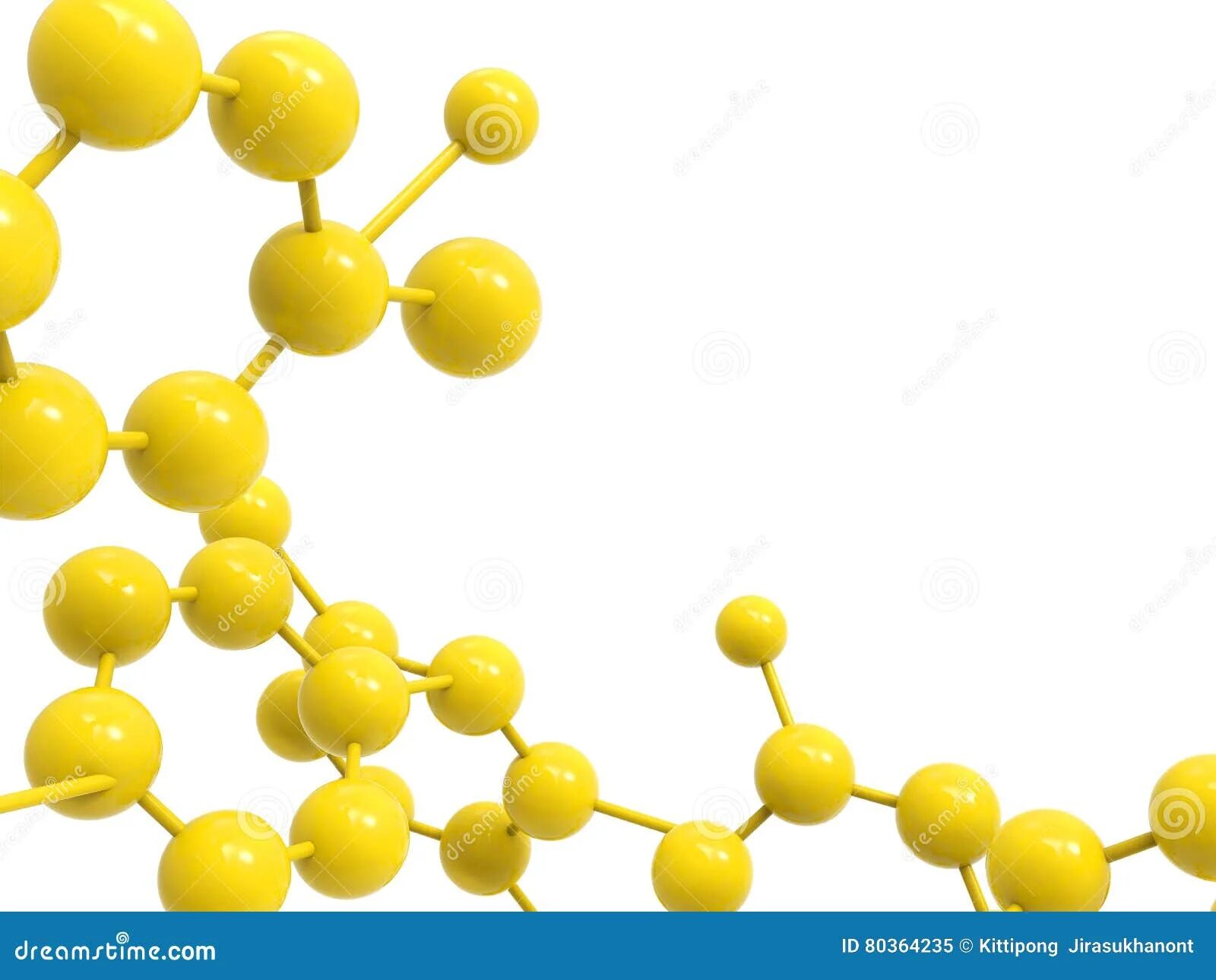Молекула желтого цвета