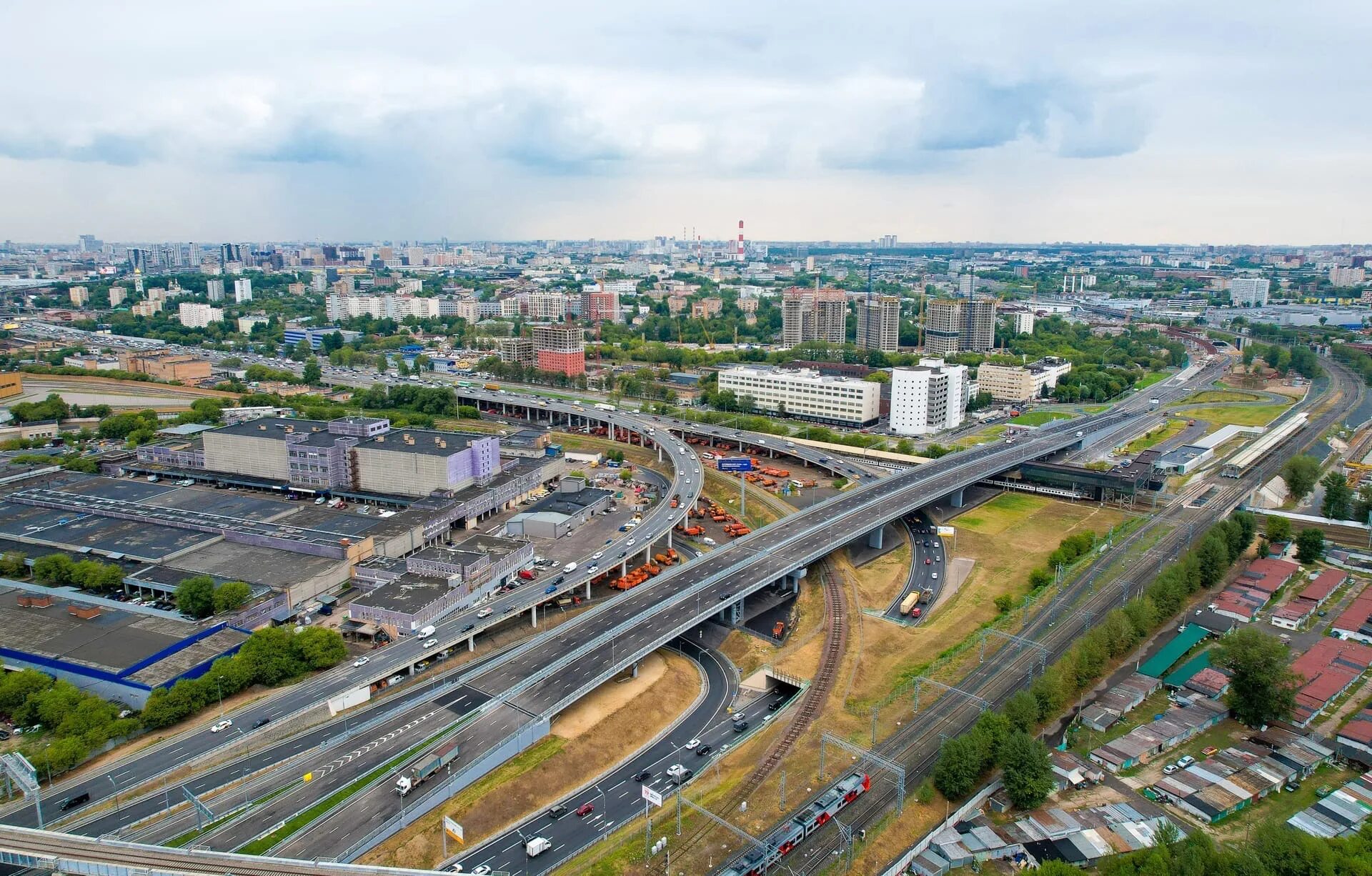 Юго-Восточная хорда (Московский скоростной диаметр). Юго-Восточная хорда Рязанский проспект. Участок Юго-Восточной хорды от Рязанского проспекта до ТТК. Открытие эстакады