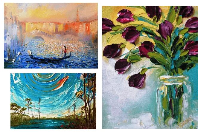 Техники используемые в живописи. Импасто мастихин. Пейзаж мастихином Импасто. Лессировка в акриловой живописи. Пастозная живопись акриловыми красками.