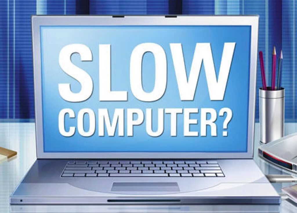 Speed up computer. Slow computer. computer is slow. slow cpu. a computer slowly.