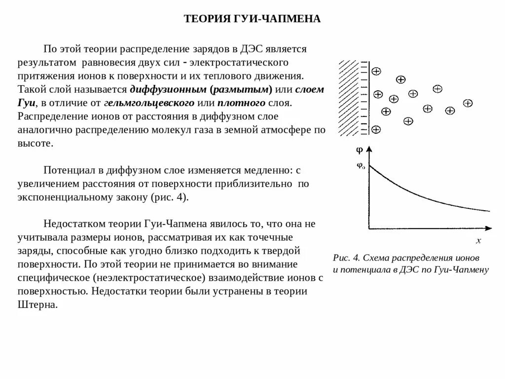 Притяжение ионов. Теория двойного электрического слоя гуи-Чепмена. Двойной электрический слой по теории Штерна. Теория гуи Чепмена ДЭС. Двойной электрический слой схема ДЭС модели.