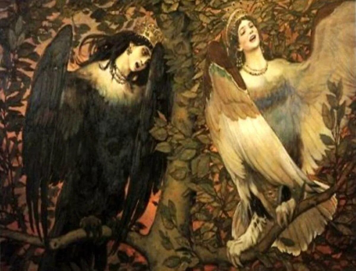 Васнецов картина сирин. Сирин и алконост васнецов. сирин алконост гамаюн. птица сирин и алконост. птица сирин васнецов.