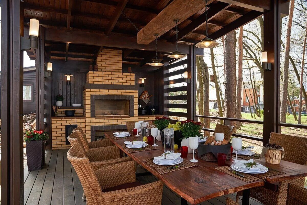 Деревянная веранда House with porch, House design, Porch design ideas