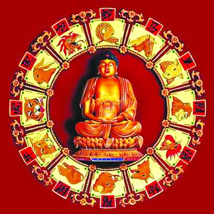 Сообщение о буддийском календаре. Буддийский Зодиак. Животные буддийского календаря. Будда и 12 животных. Знаки зодиака в буддизме.