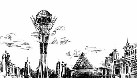 Байтерек раскраска
