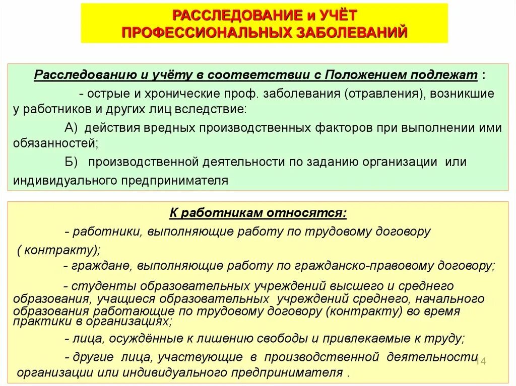 Тяжелая форма профессионального заболевания