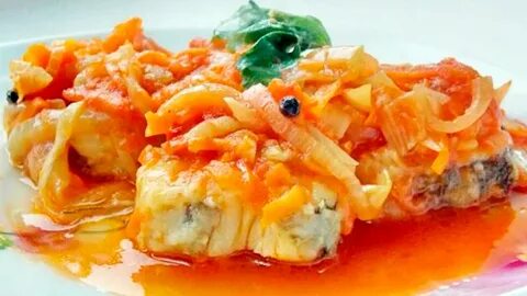 треска под маринадом из моркови и лука, рыба треска под маринадом, минтай в маринаде с морковью, филе минтая с морковью и луком