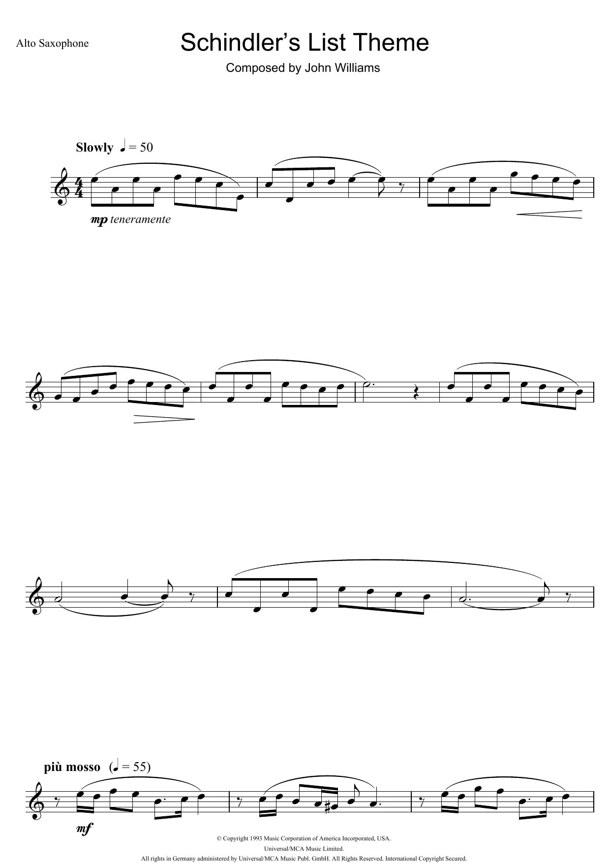 Schindlers list theme
