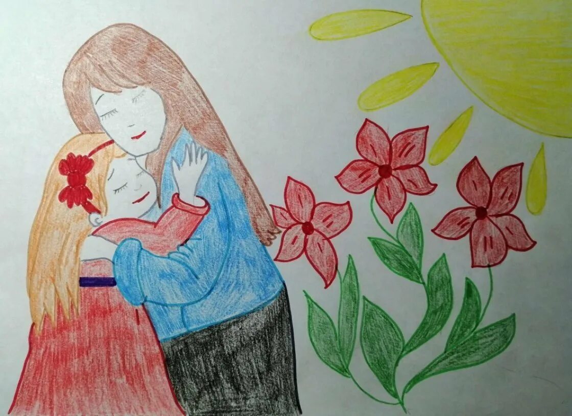 Рисовали любимых мам