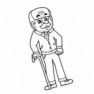 Легкий рисунок дедушке