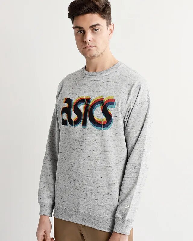 Свитшот crew. Асикс лонгслив tiger. свитшот асикс. свитшот асикс мужской. asics tiger свитшот.