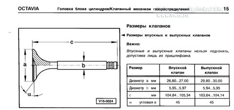 Подобрать размер клапана
