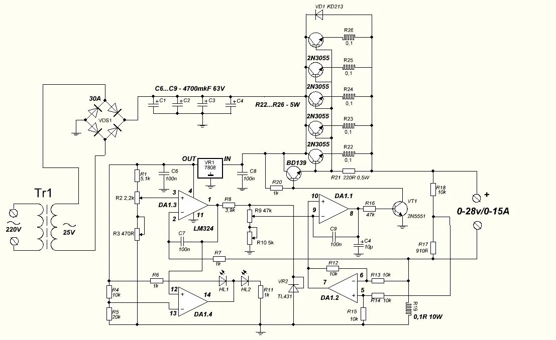 Лабораторный блок питания 10а схема. Лабораторный блок питания на lm324 схема. Лабораторные блоки питания на lm324. Лабораторный блок питания бп1.