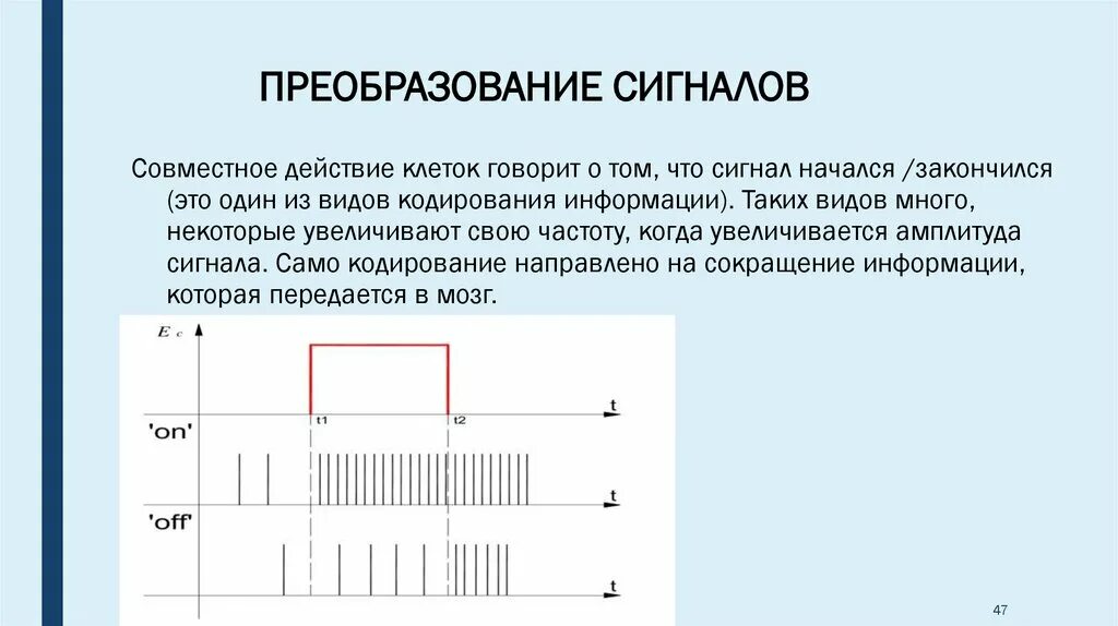 Схему преобразований сигналов