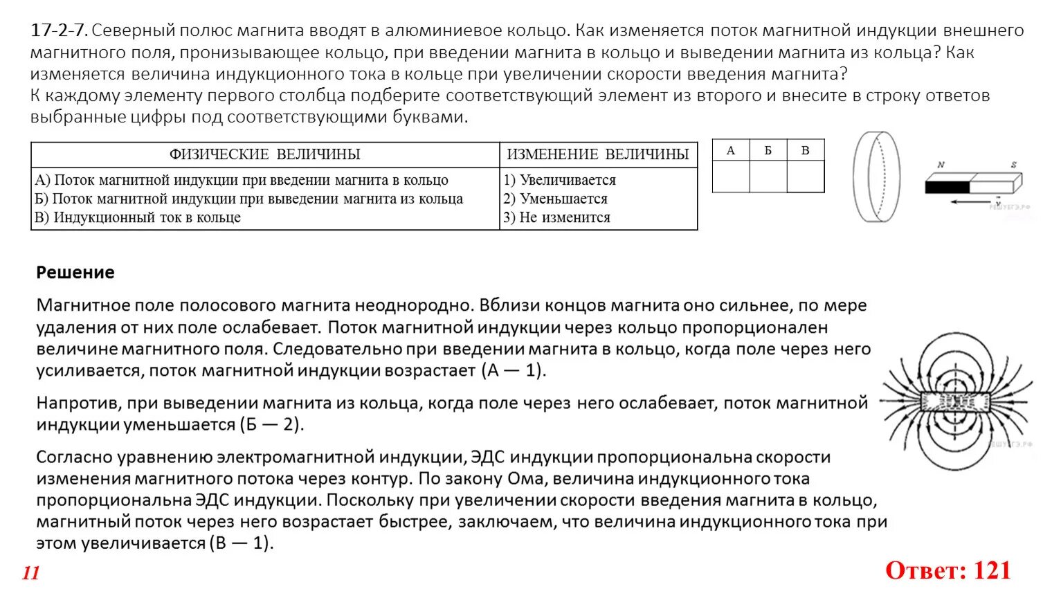 Модуль потока магнитной индукции при введении магнита в кольцо. Потока магнитной индукции при введении магнита в кольцо. Секерныц полис сагнита. Магнит вводится в алюминиевое кольцо. Магнит выводят из кольца в результате чего