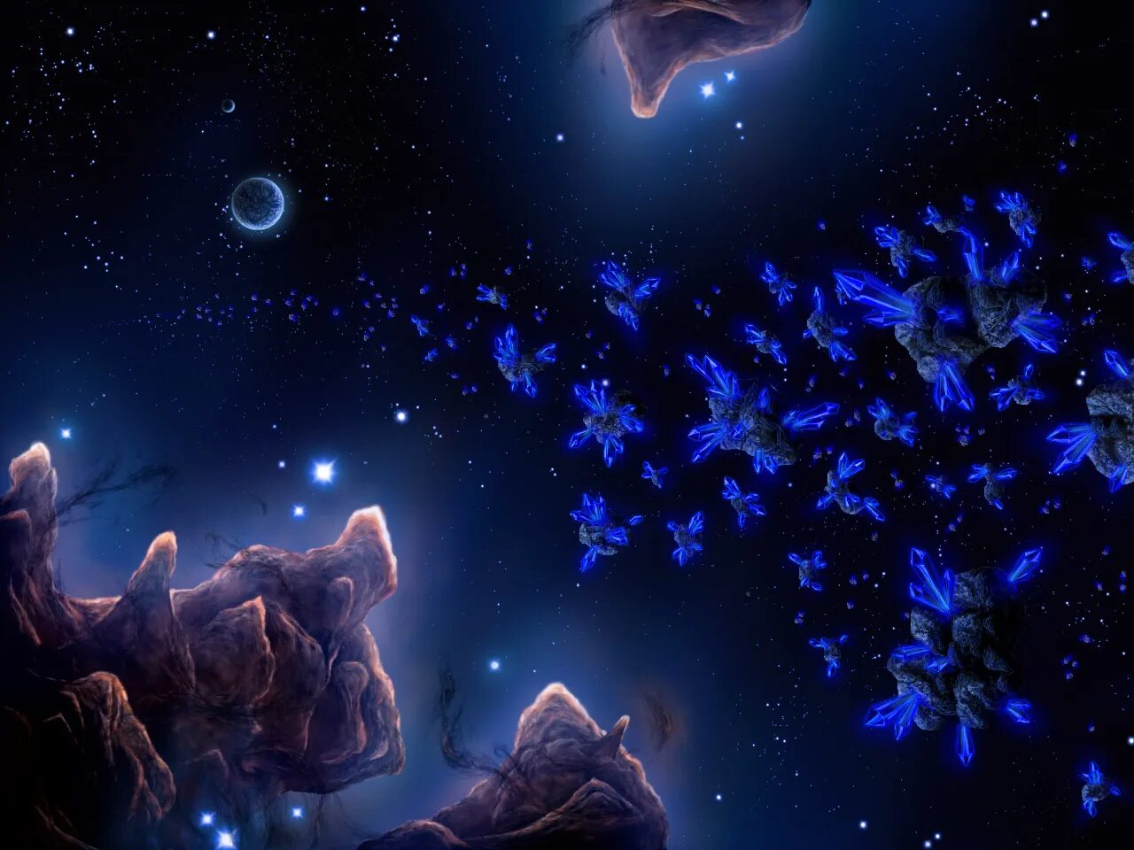 Сказочная ночь. Ночь фэнтези. Космос фэнтези. Магический космос. Спящие ночью бабочки