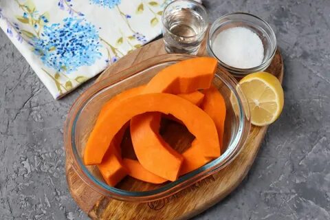 Тыква кусочками в микроволновке