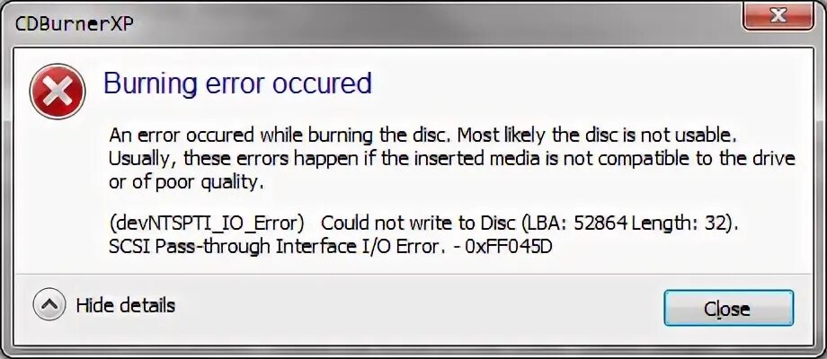 I o error