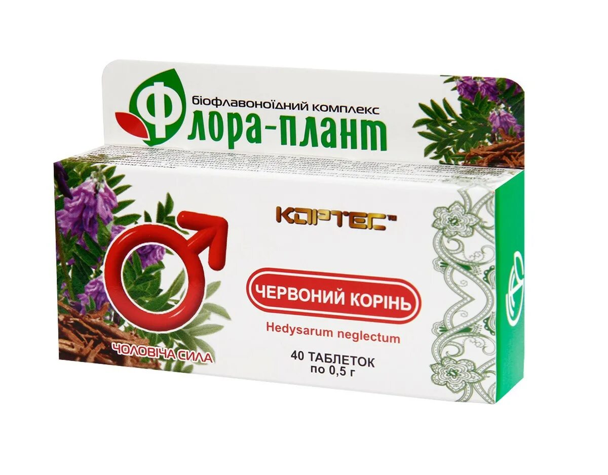 Препараты для мужской Флоры. Красный корень табл. Корень таблетки.