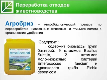Бактерии для переработки помета