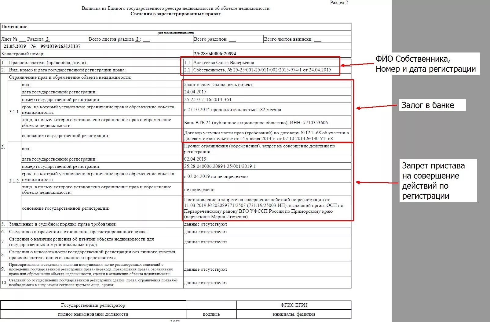 Зарегистрировать обременение на недвижимость. Выписка из Росреестра на квартиру. Выписка из ЕГРН об объекте недвижимого имущества. Выписка ЕГРН О праве собственности. Номер государственной регистрации недвижимости.