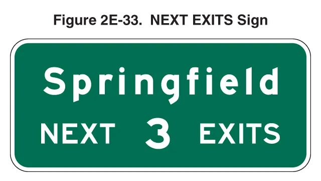 Next sign. Exit txl темно серого цвета. sign digit 35. i-5 exit number sign.