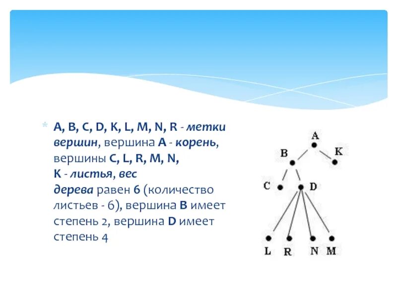 Найти степень каждой вершины графа. Степень вершины графа дерева. количество вершин в дереве. висячая вершина дерева. сумма степеней вершин дерева.