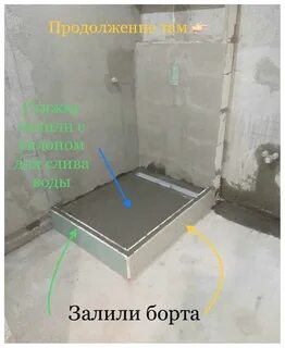 Залить поддон