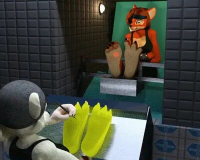 Furry feet tickle