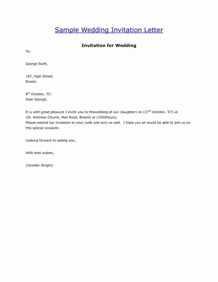 The letter of invitation. Wedding invitation letter. invitation letter for wedding. invitation letter example. invitation letter sample.