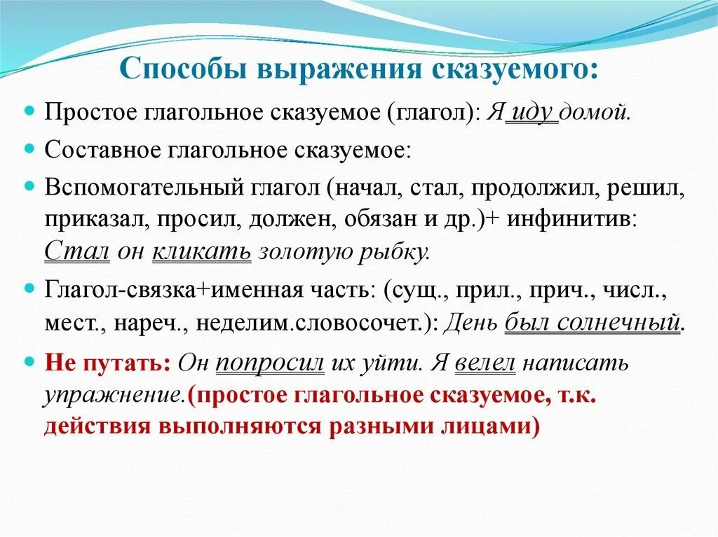 Морфологические способы выражения сказуемого. Способы выражения составного сказуемого 8 класс. Способы выражения сказуемого 8 класс. Способы выражения простого глагольного сказуемого 8 класс.