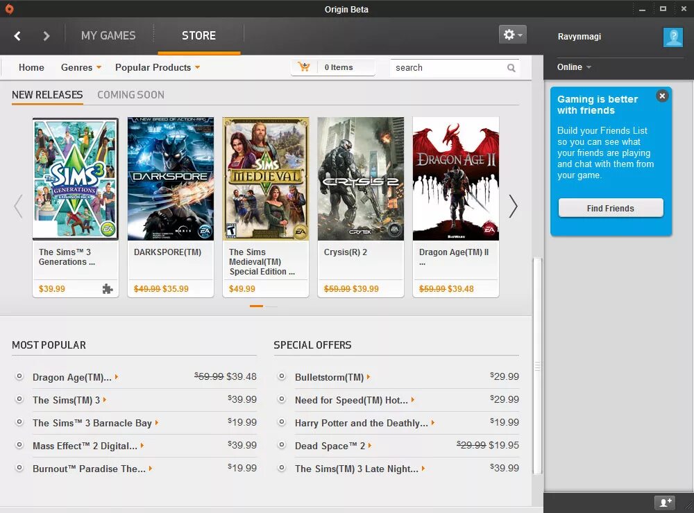 Digital games store