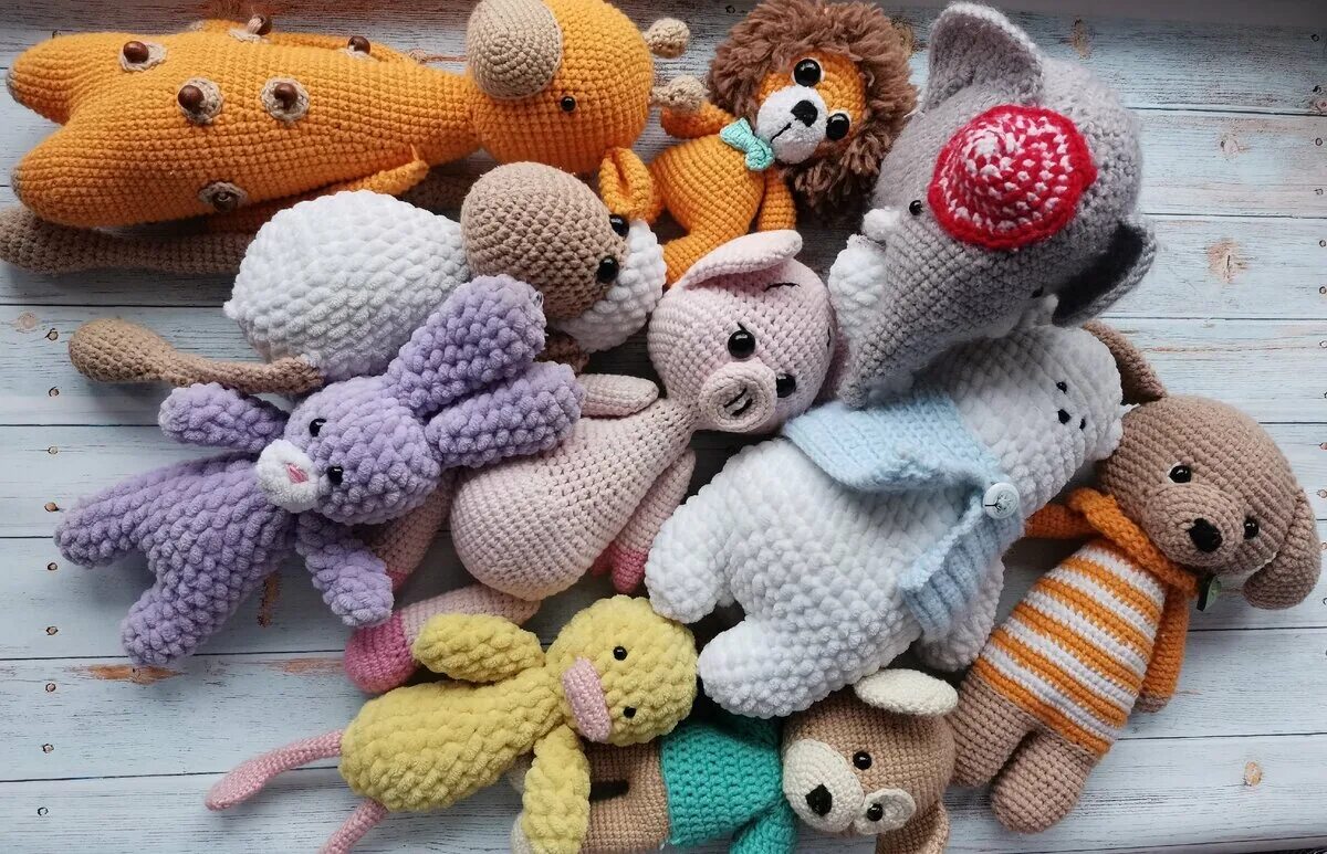 Амигуруми. Вязание крючком игрушки. Вязаные игрушки для малышей. Яркие вязаные игрушки. Вяжем игрушки детям.
