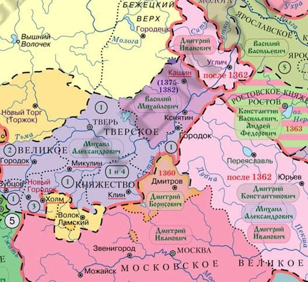 Московское и Тверское княжества 13 век. Карта Тверского княжества 13 века. Тверское и московские княжества в 13 веке карта. Тверское княжество в 15 веке карта.