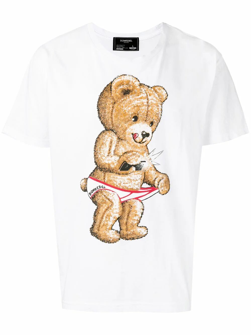 Футболка dom Rebel с мишкой. Dom Rebel футболка с медведем. Dom Rebel футболка Teddy с принтом. Футболка с медвежонком.