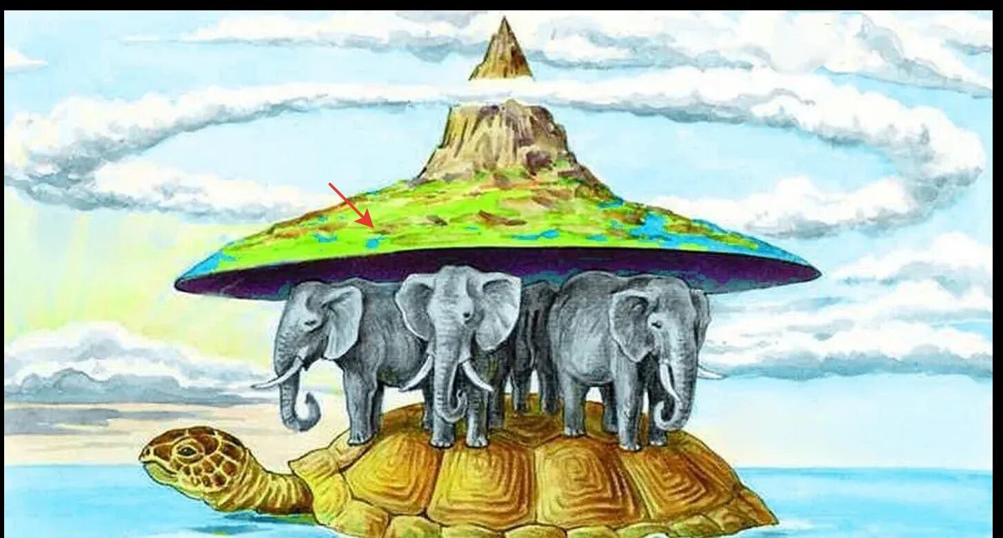 Земля 4 млрд лет назад. Как была земля давно. Земля на слонах и черепахе. Древние индийцы представляли землю. Как была земля давно.